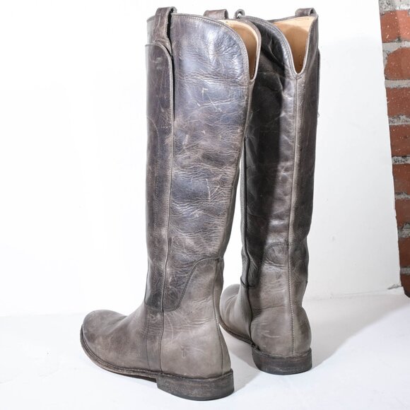 Frye 3476534 Paige Tall Riding Boots in Slate - 9 - Picture 3 of 8